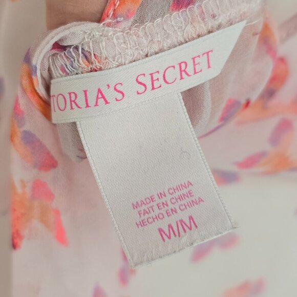 Victoria's Secret Light Pink Butterfly Open Back Mesh Romper Lingerie - Picture 6 of 6